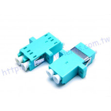 AD-2LF-2LF-OM3-MM LC-OM3耦合器雙工雙耳 OM3 帶法蘭LC雙工多模光纖耦合器 LC/OM3雙工多模有耳LC型一體式光纖法蘭盤 耦合器適配器電信級