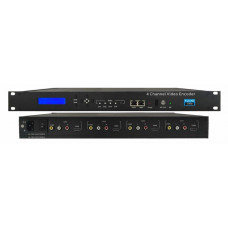 台灣製 HCFI422T 4路HDMI 4路CVBS H.264 DVB-T COFDM數位電視編碼調變主機 1080P MUX多工 RF 50-900MHz UDP/RTP IPTV網路串流 Web NMS監控影音頭端